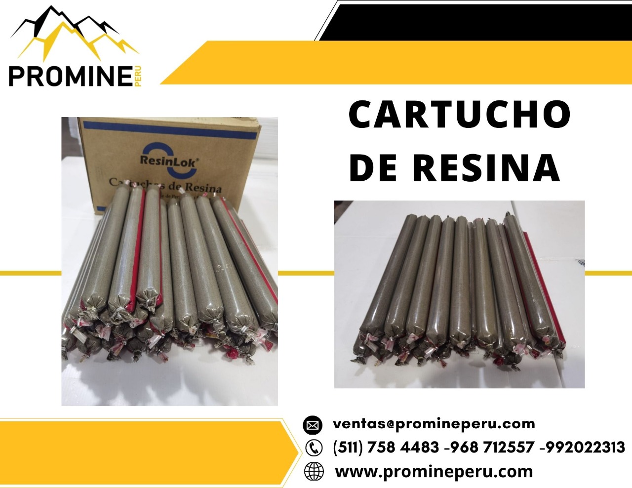 CARTUCHO RESINA FRAGUA RAPIDA PROMINE PERÚ